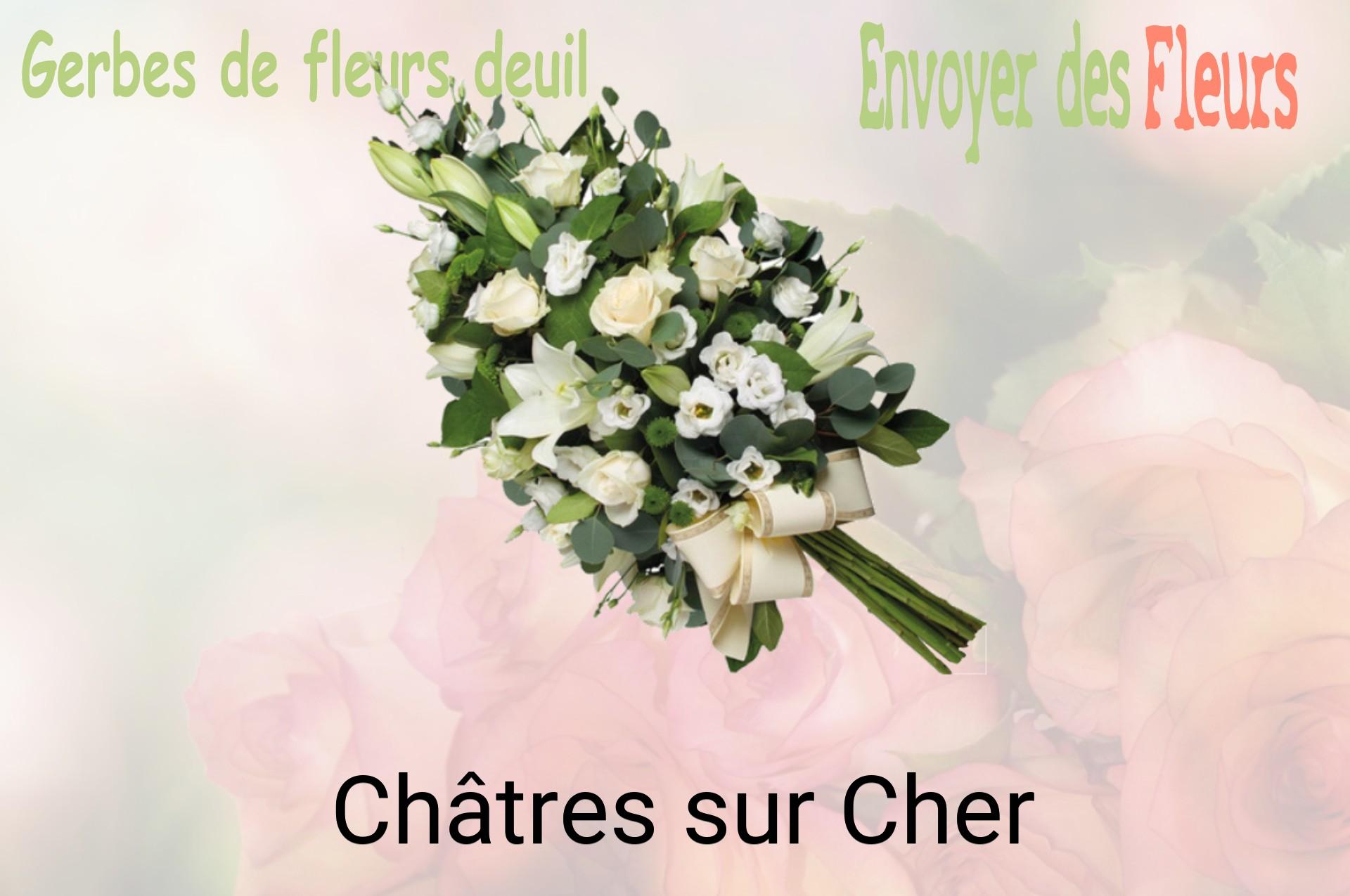 Gerbe de fleurs de deuil livrée à Châtres-sur-Cher